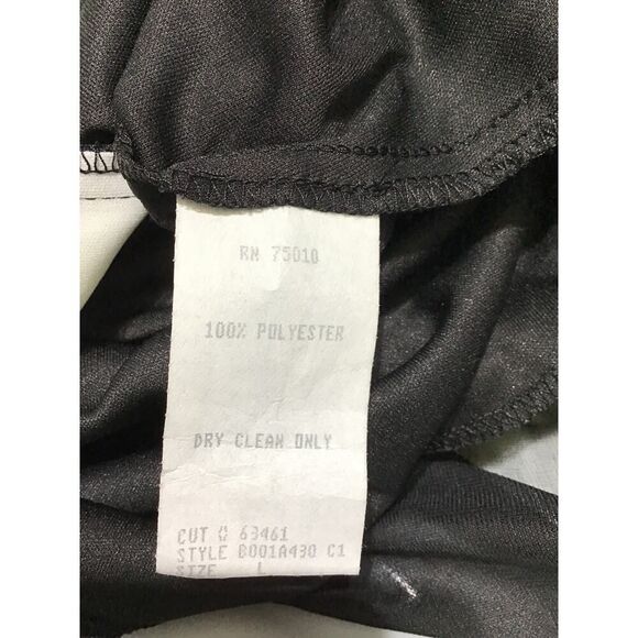 Intrigue Black White Tie Back Prom Dress Large - Picture 8 of 8